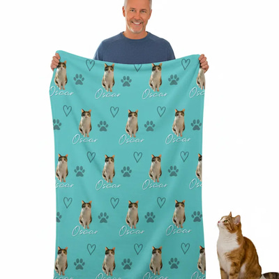 Personalised Cat Blanket