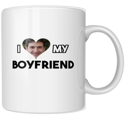 I Heart My Boyfriend Photo Mug