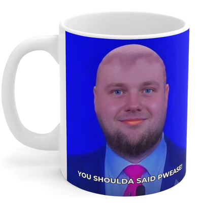 Bald JD Vance Meme Face Swap Mug