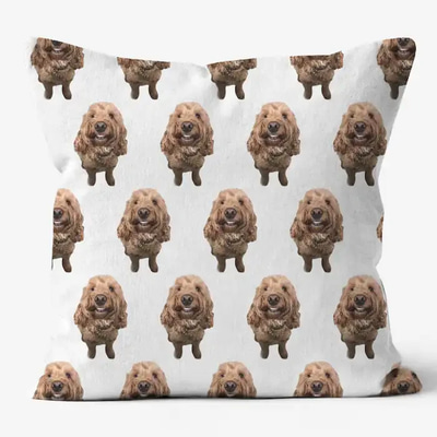 Personalised Dog Pattern Cushion