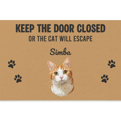 Curious Cats Personalised Doormat