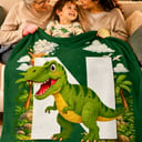 Dinosaur blanket kid and parents