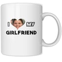 Personalised I heart my girlfriend 11oz white photo mug