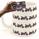 Motorbike mug pattern design