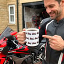 Motorbike mug pattern design