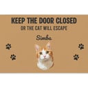 Curious Cats Personalised Doormat