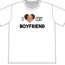 I love my boyfriend photo heart t-shirt