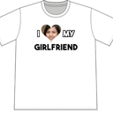 I Heart My Girlfriend personalised photo t-shirt
