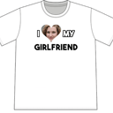 I love my girlfriend photo heart t-shirt