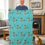 Personalised cat blanket preview