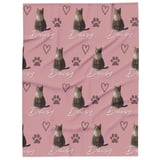 Personalised cat blanket preview