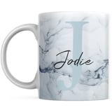 Marble mug blue