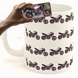 Motorbike mug pattern design