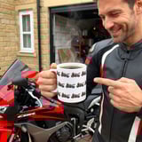 Motorbike mug pattern design