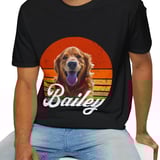 black retro dog tshirt