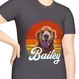 charcoal retro dog tshirt
