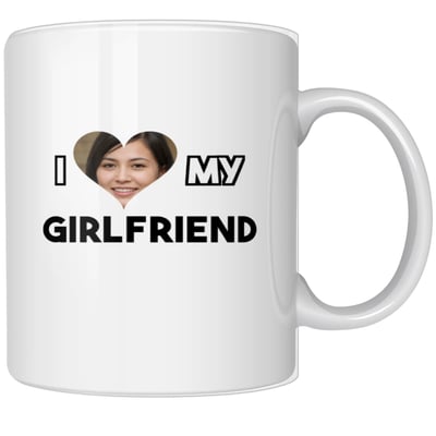 I Heart My Girlfriend Photo Mug