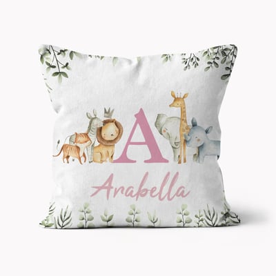 Personalised Jungle / Safari Name Cushion