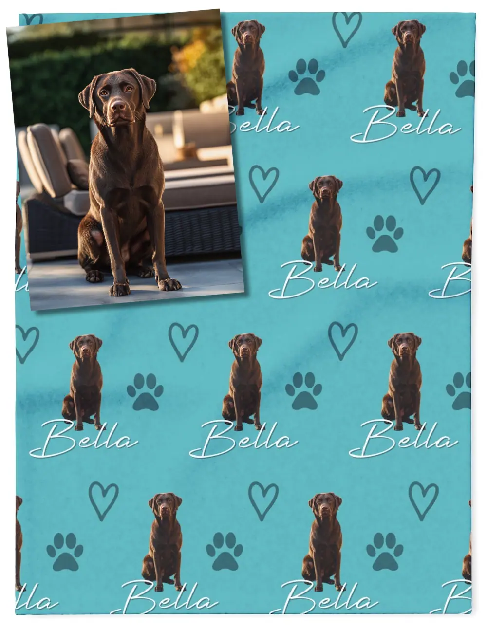 Dog blanket personalised example