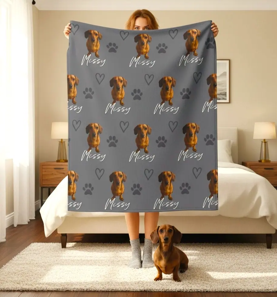 Dog blanket custom example