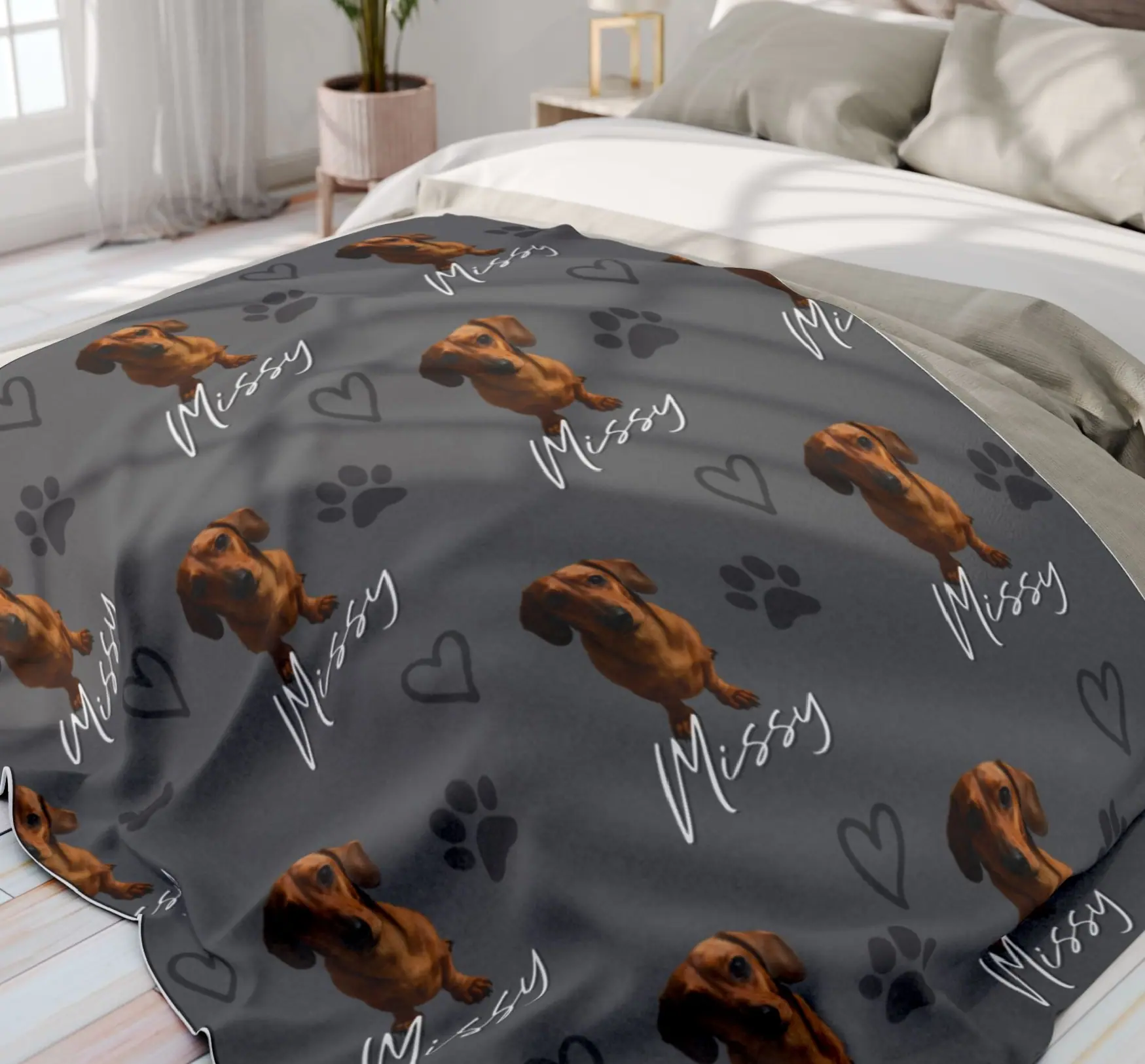 Dog blanket personalised example