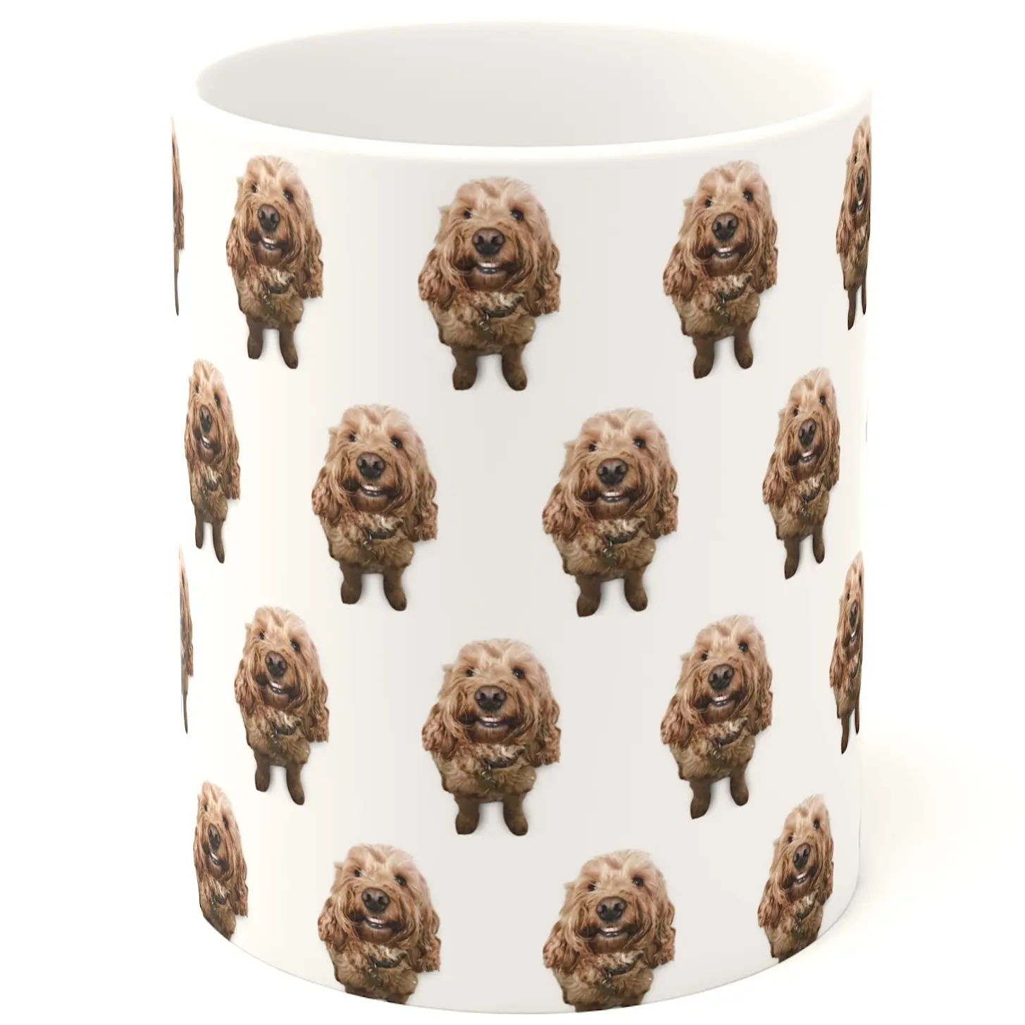 personalised dog mug side view