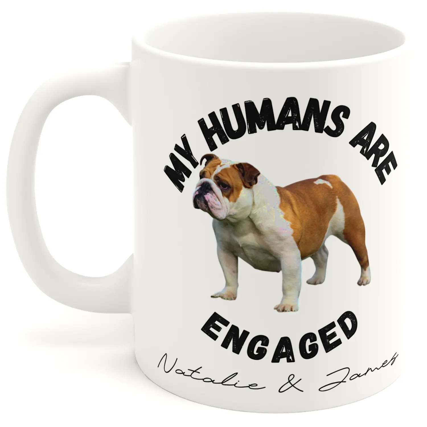 Dog engagement mug example
