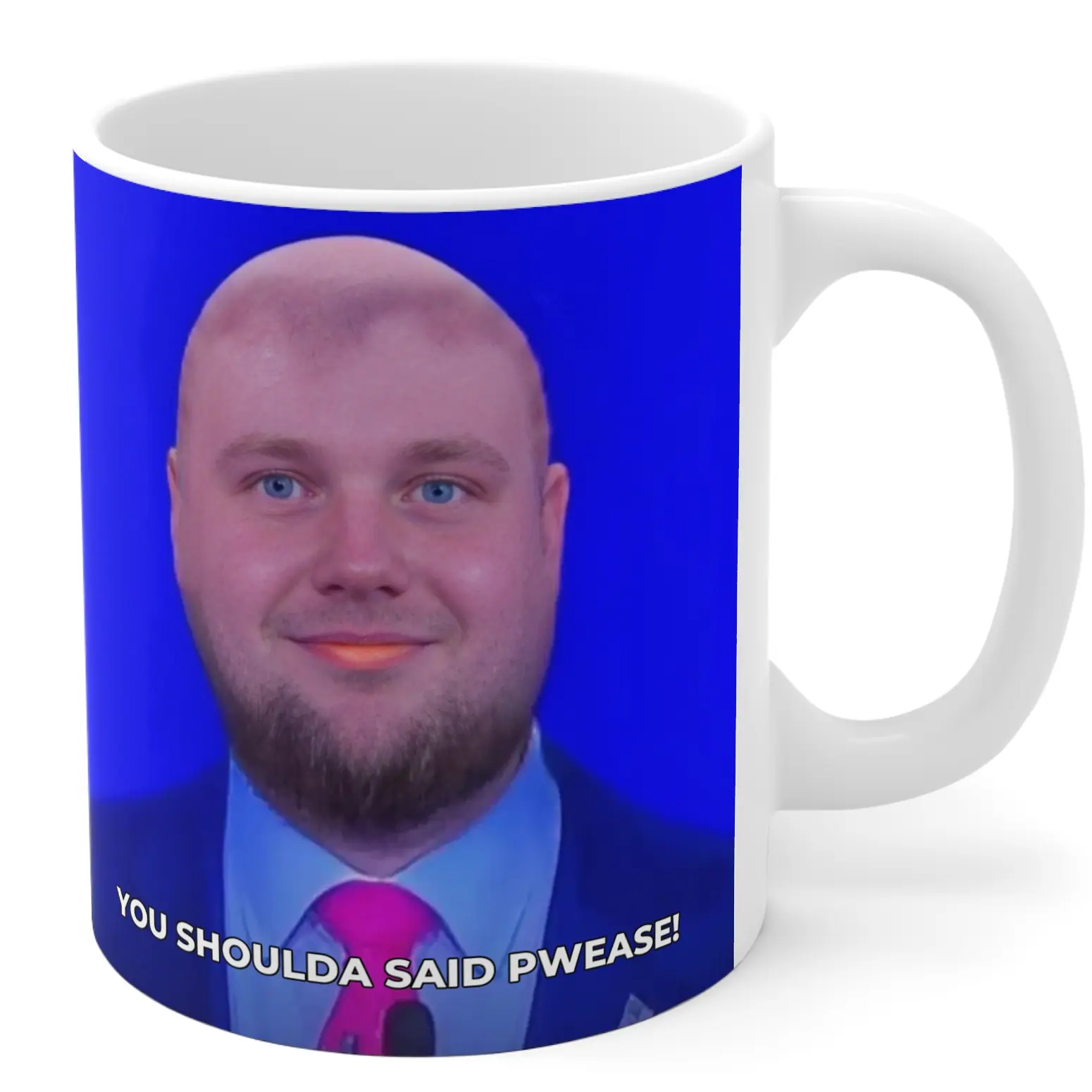 Bald JD Vance Meme Face Swap Mug example 