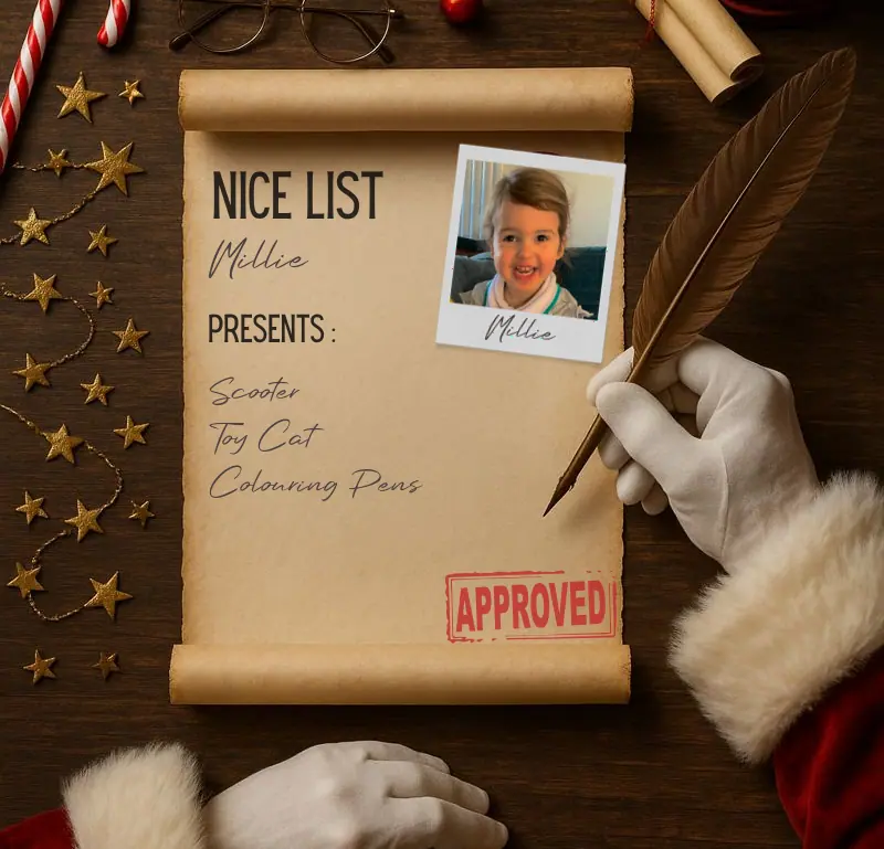 Personalised Santa’s Nice List Generator example 