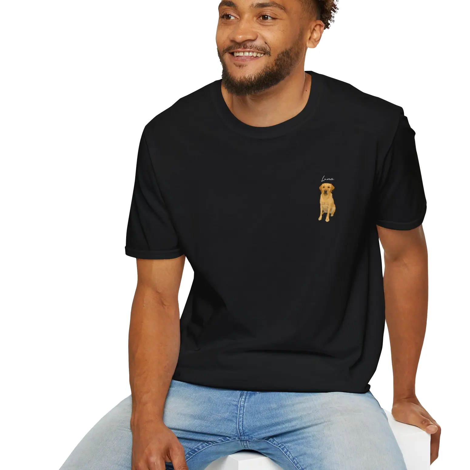 Dog Name Unisex T-shirt example 